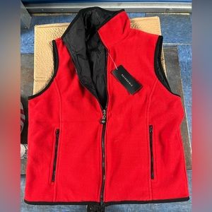 Fuda Sport zip front reversible fleece vest with water repellent black lining. M